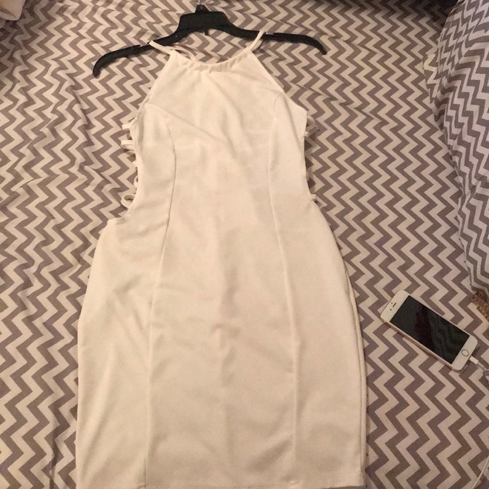 White Dress Back Cut-Out